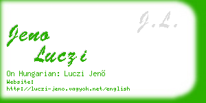 jeno luczi business card